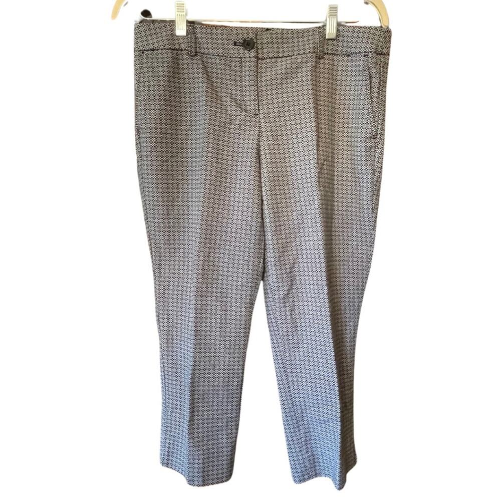 Hilary Radley black/white pattern cropped summer pants.  Size 10-12.  See below